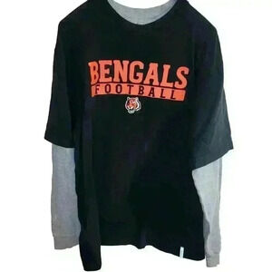 Reebok NFL Cincinnati Bengals Shirt Mens XL Thermal Y2K Football Sports